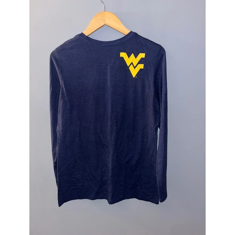 Nike Mountaineers‎ West Virginia WVU Long Sleeve Shirt Men's Large Slim Fit